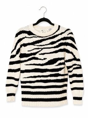 Michael Simon Sweater Zebra Print